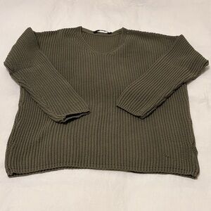 Jenni Kayne Olive Knit Sweater